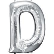 34in Silver Letter Balloon (D)